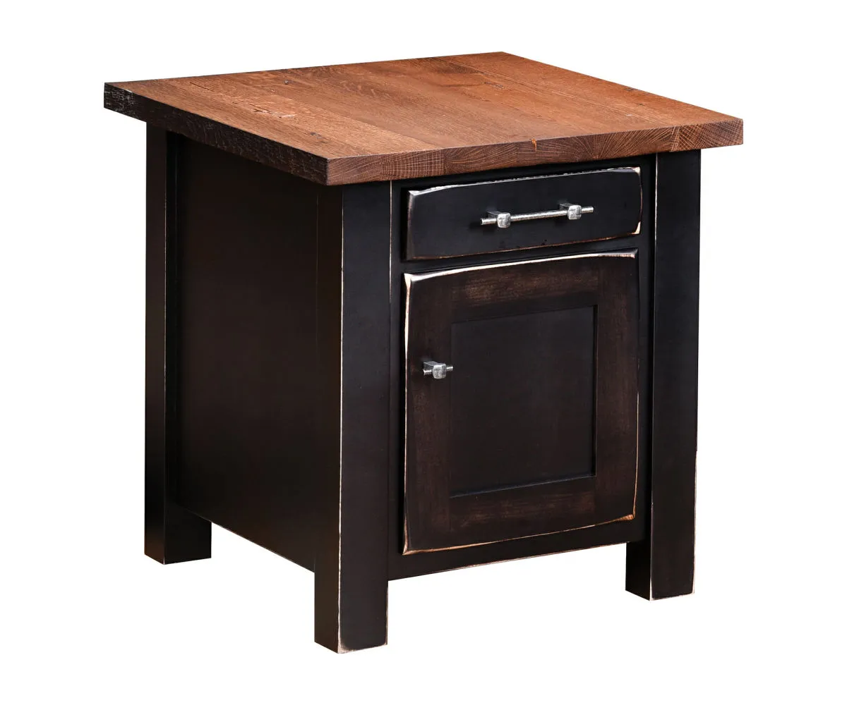 Reclaimed Barn Wood End Table