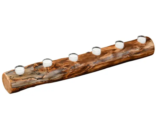 Rustic Log Candles