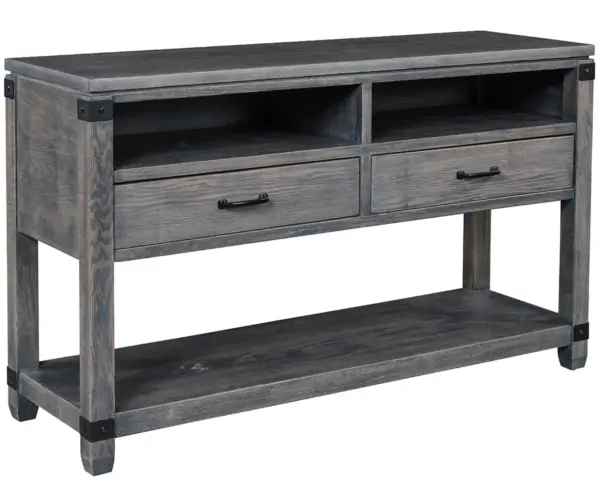 Antigo Sofa Table with Metal Brackets