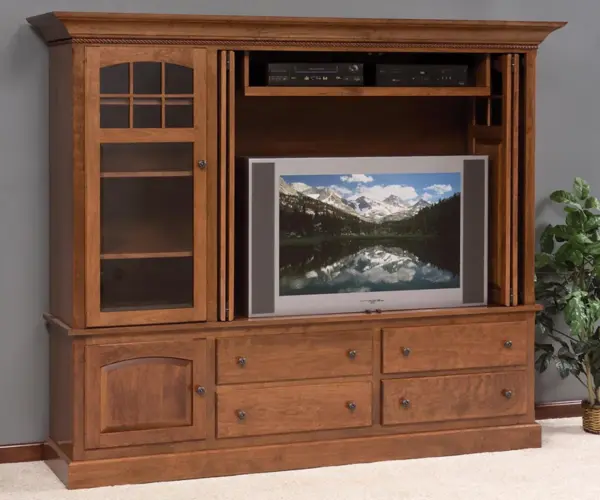 Deluxe TV Cabinet with 1 Stereo Side