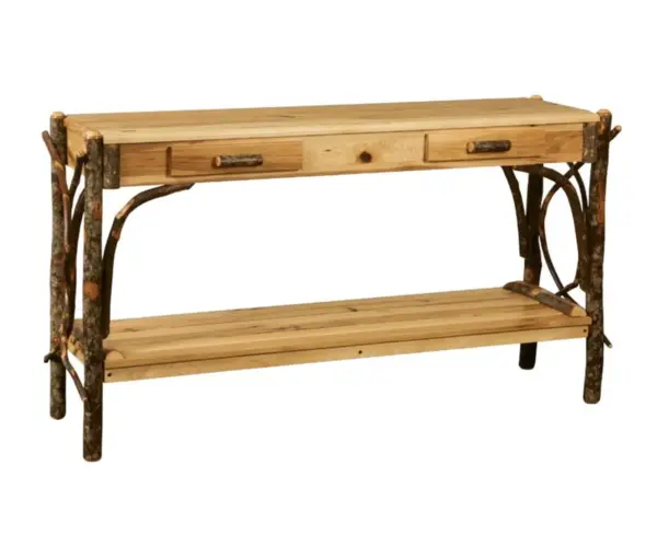 Sofa Table With Solid Top And Drawers