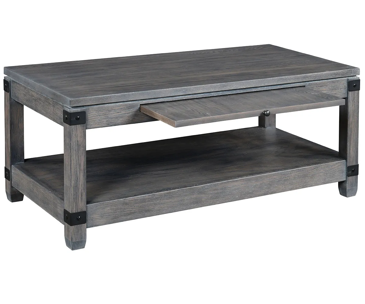 Antigo Cocktail Table with Metal Brackets
